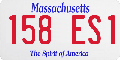 MA license plate 158ES1