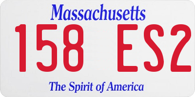 MA license plate 158ES2