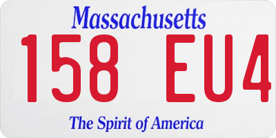 MA license plate 158EU4