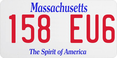 MA license plate 158EU6