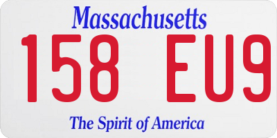 MA license plate 158EU9