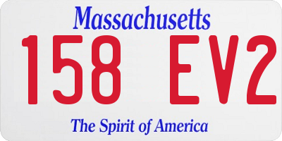 MA license plate 158EV2