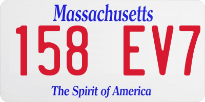 MA license plate 158EV7