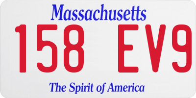 MA license plate 158EV9