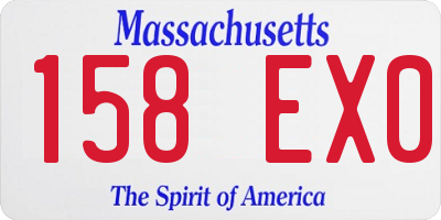 MA license plate 158EX0