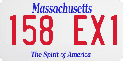 MA license plate 158EX1