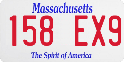 MA license plate 158EX9