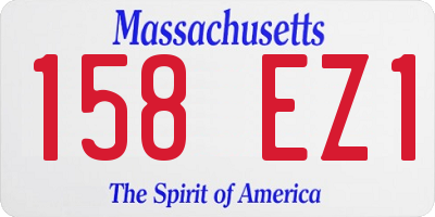 MA license plate 158EZ1