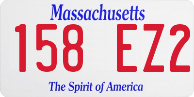 MA license plate 158EZ2