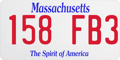 MA license plate 158FB3