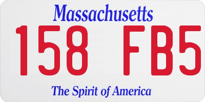 MA license plate 158FB5