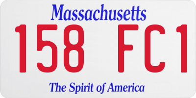 MA license plate 158FC1