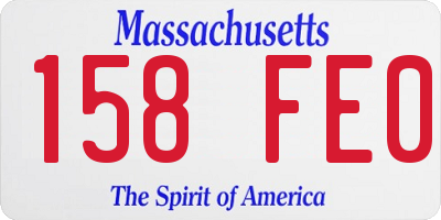 MA license plate 158FE0
