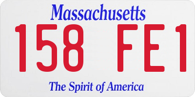 MA license plate 158FE1