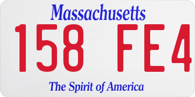 MA license plate 158FE4