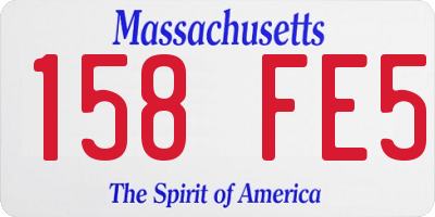 MA license plate 158FE5