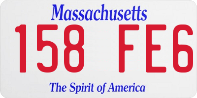 MA license plate 158FE6