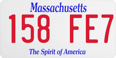 MA license plate 158FE7