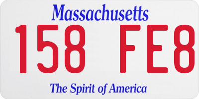 MA license plate 158FE8