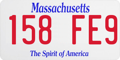 MA license plate 158FE9