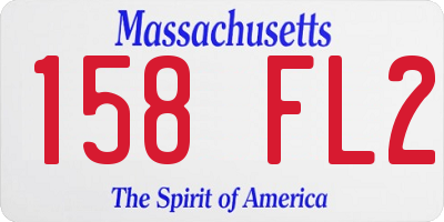 MA license plate 158FL2