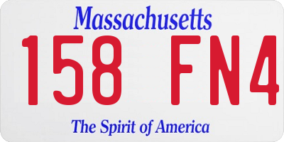 MA license plate 158FN4
