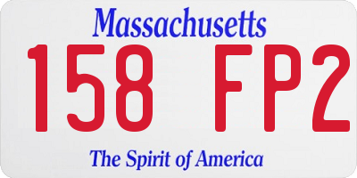 MA license plate 158FP2