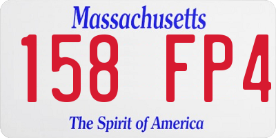 MA license plate 158FP4