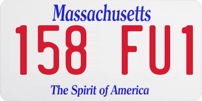 MA license plate 158FU1