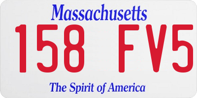 MA license plate 158FV5