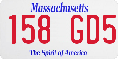 MA license plate 158GD5