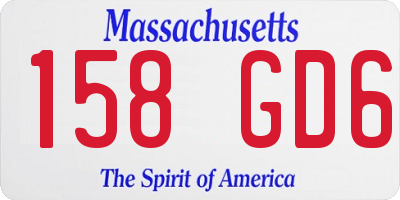 MA license plate 158GD6
