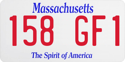 MA license plate 158GF1