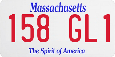 MA license plate 158GL1