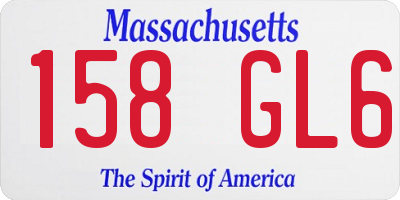 MA license plate 158GL6