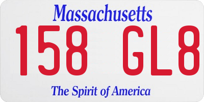 MA license plate 158GL8