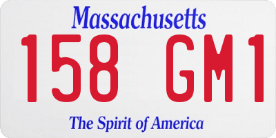 MA license plate 158GM1