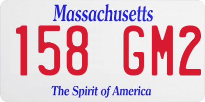 MA license plate 158GM2