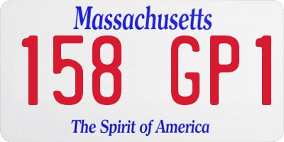 MA license plate 158GP1