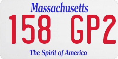 MA license plate 158GP2