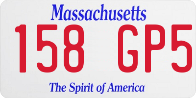 MA license plate 158GP5
