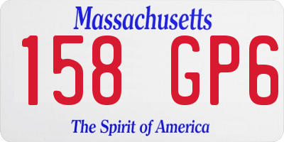 MA license plate 158GP6