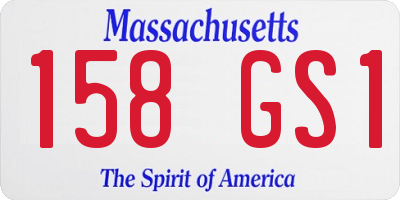 MA license plate 158GS1