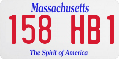 MA license plate 158HB1