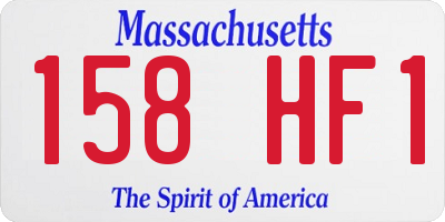 MA license plate 158HF1