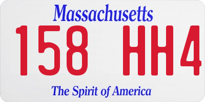 MA license plate 158HH4