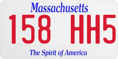 MA license plate 158HH5