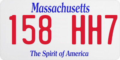 MA license plate 158HH7