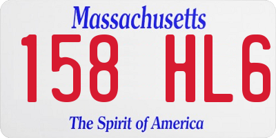 MA license plate 158HL6