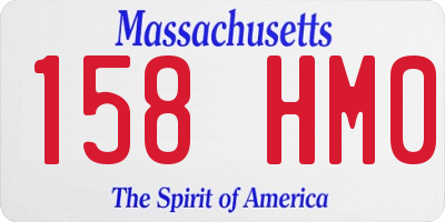 MA license plate 158HM0